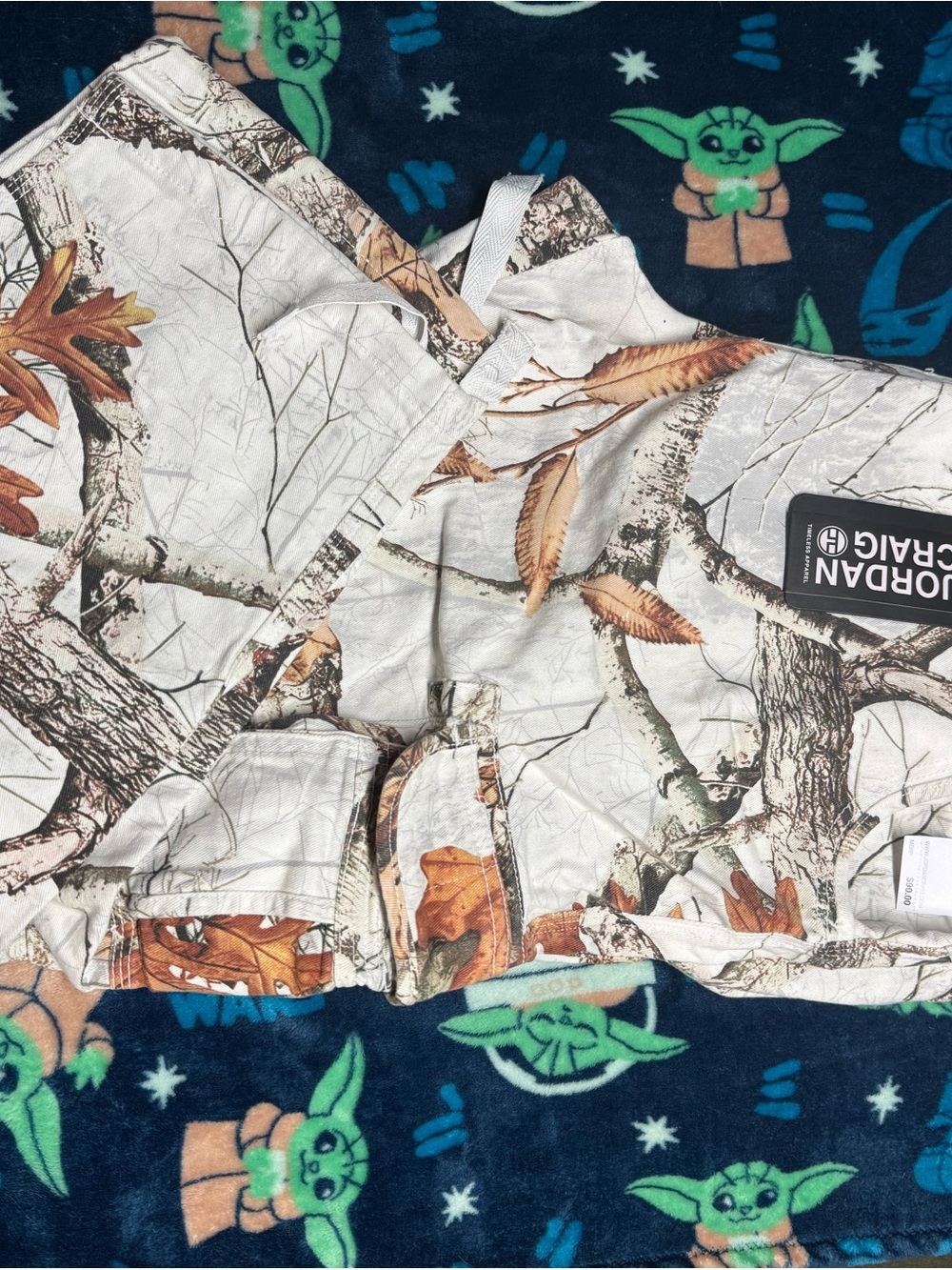 Jordan Craig White and Brown Tree Camo Cargo Pants